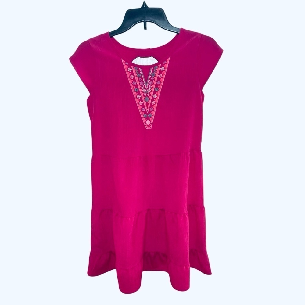Wonder Nation Girls Pink Embroidered Dress XL (14–16) Boho Casual Tunic